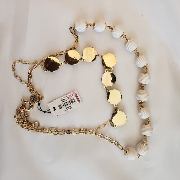 Talbots Layered Two Strand Necklace Wrapped Enameled Beads Beautiful High End - Picture 4 of 8